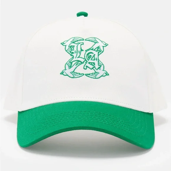 LA Doves Snapback Hat -
White and Green Baseball hat - Picture 1 of 2